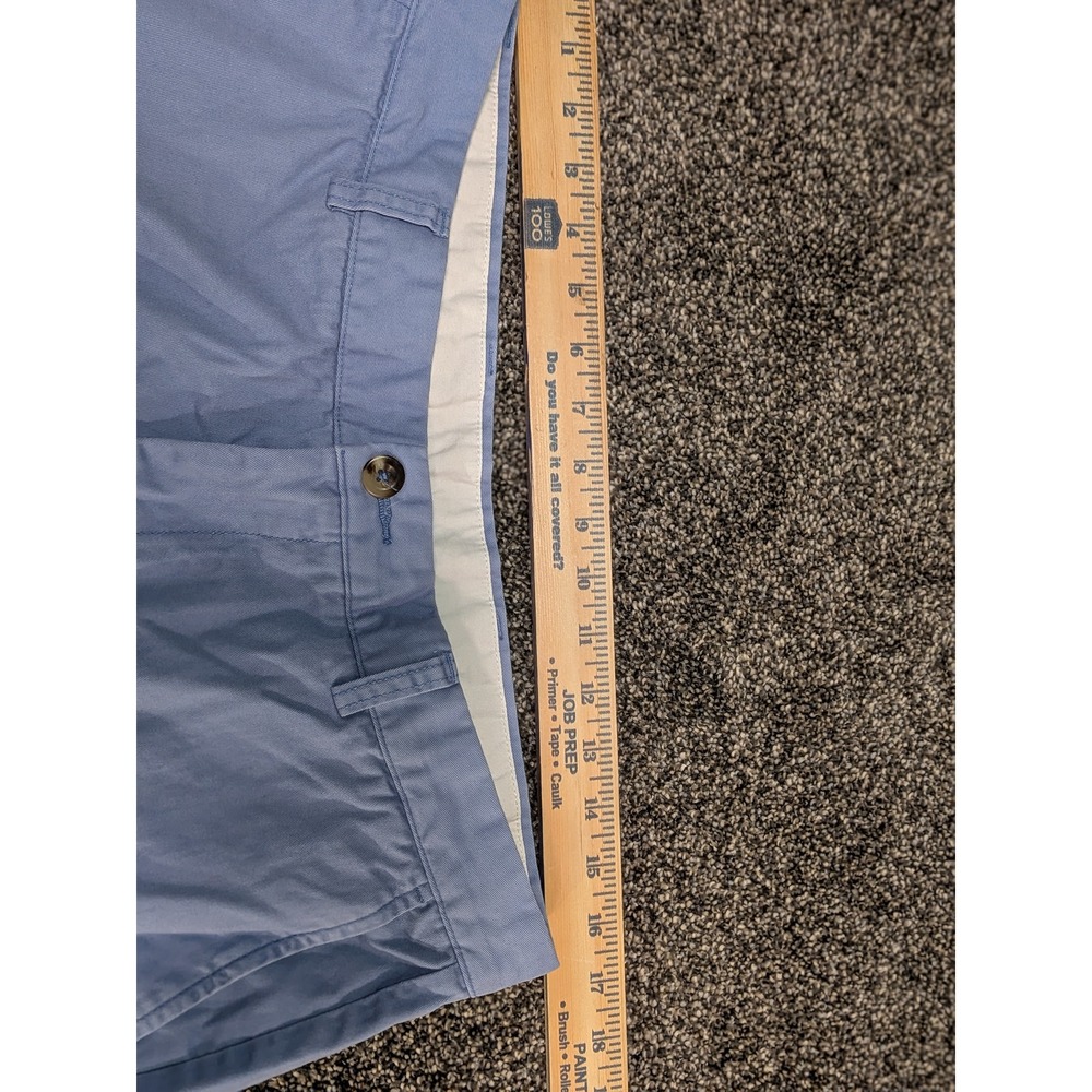 Roundtree & Yorke Casuals Mens 36 Light Blue Flat Front 100% Cotton Shorts - Picture 2 of 9